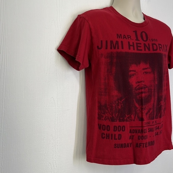 Stone Free - Jimi Hendrix Voo Doo Child Graphic Red Short Sleeve T Shirt Medium - Picture 4 of 8
